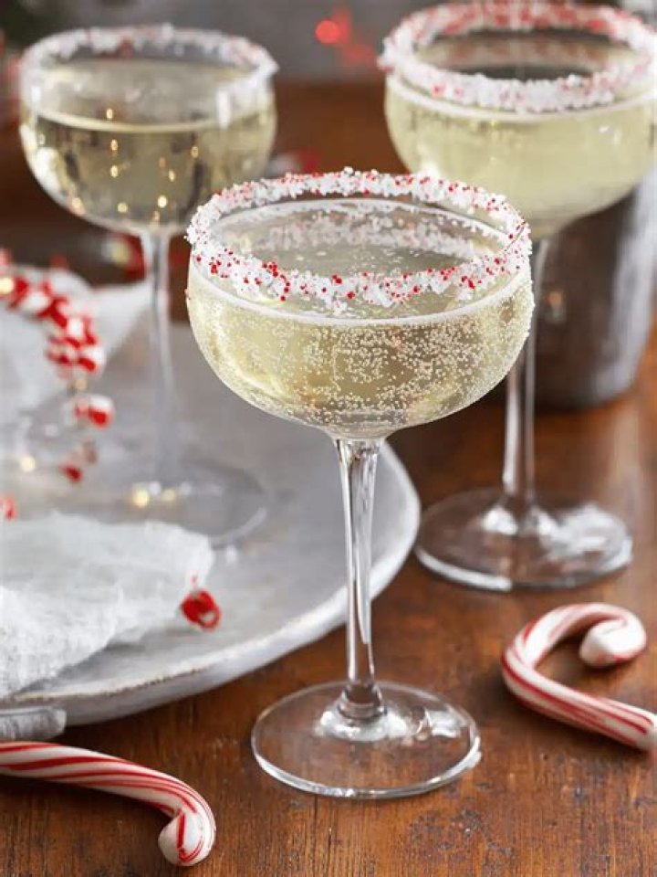 Candy Cane Champagne Cocktail Recipe